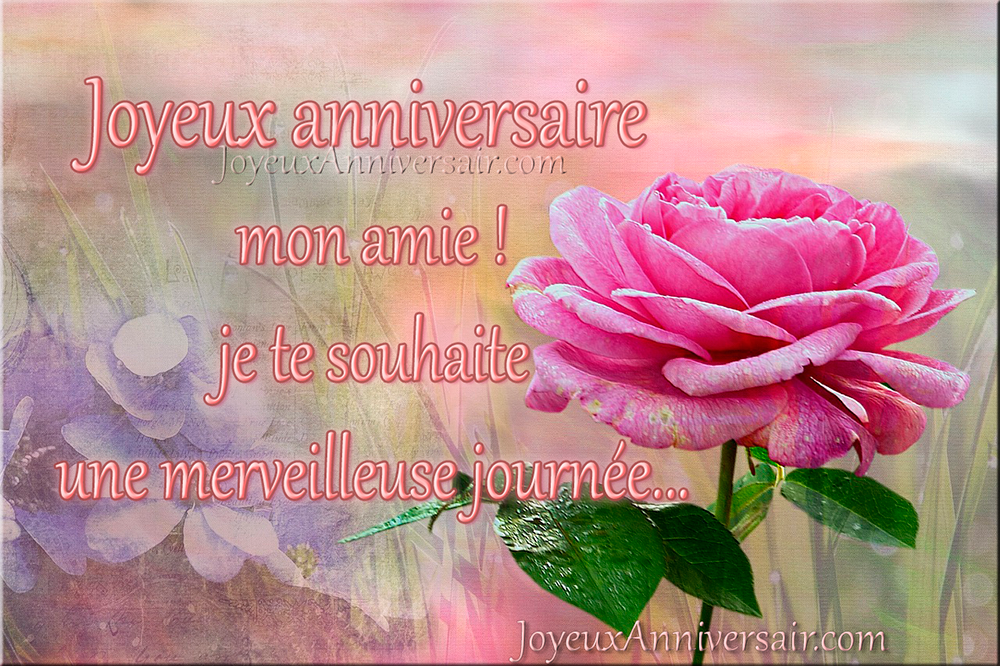 Joyeux anniversaire à une amie message et SMS